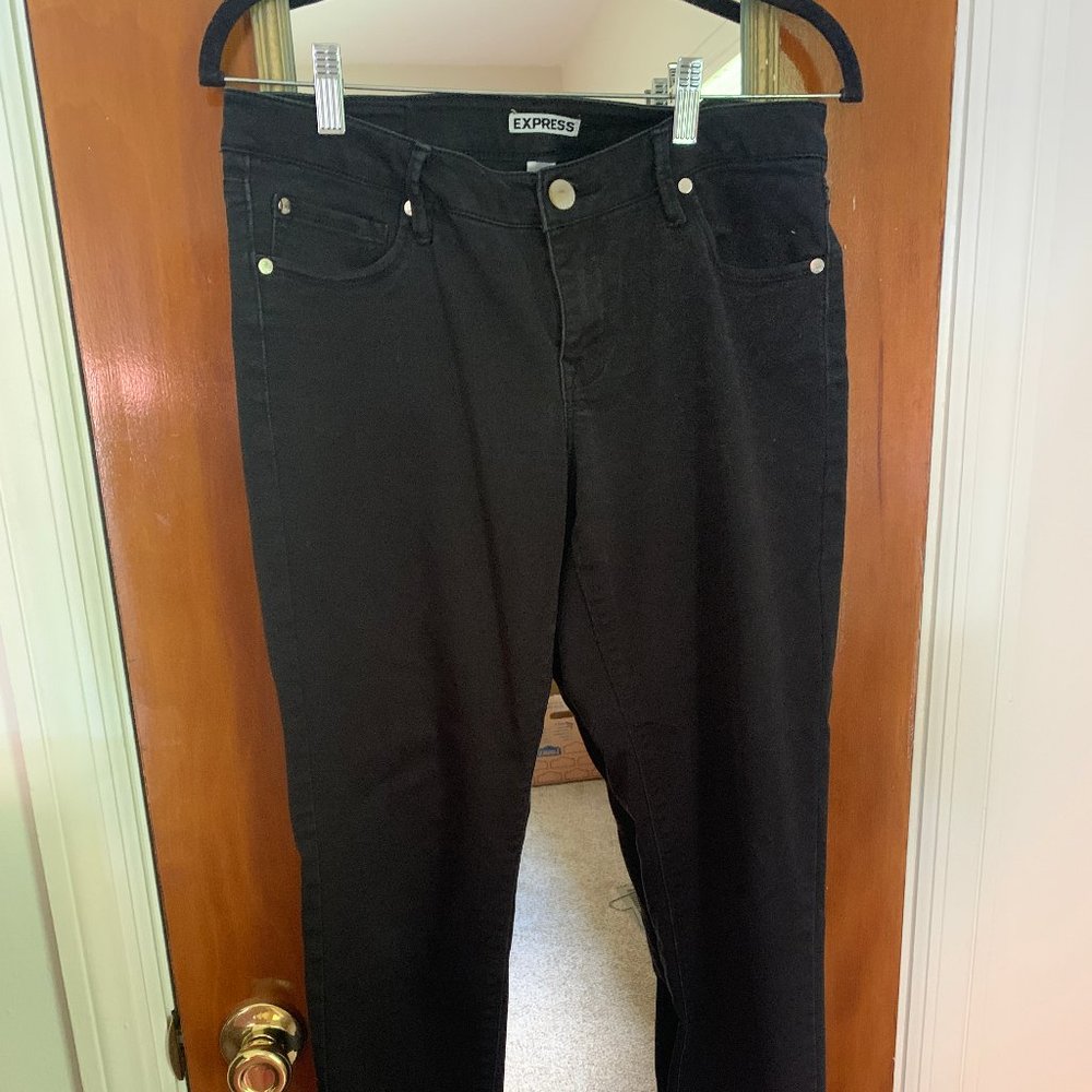 Black Express skinny low-rise pants